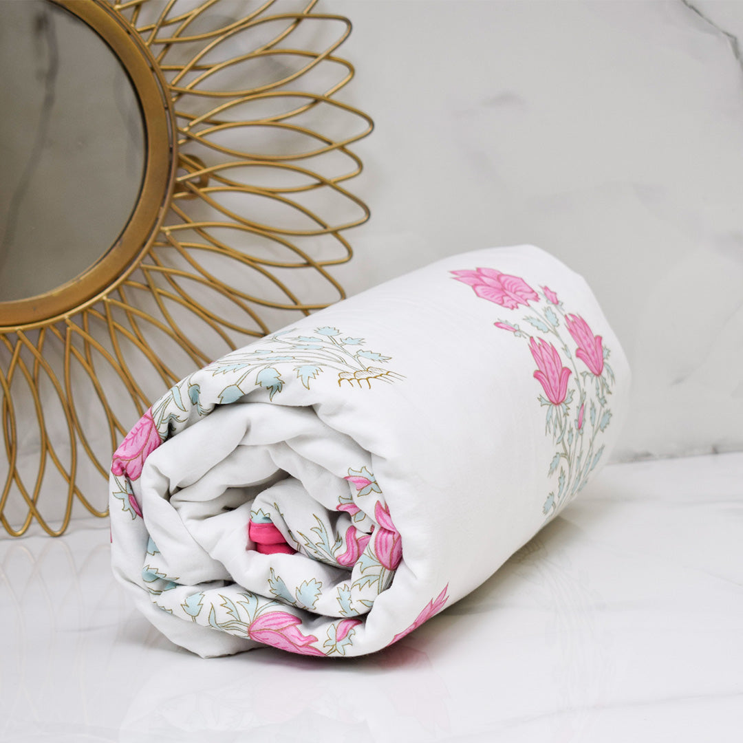 Amara Bahaar Double Cotton Mulmul Dohar- Fuchsia