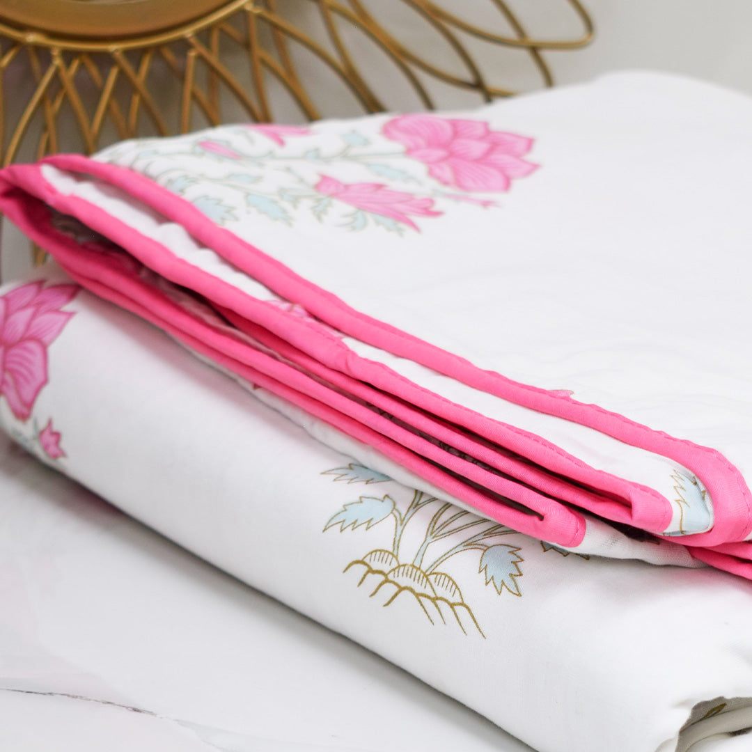 Amara Bahaar Double Cotton Mulmul Dohar- Fuchsia