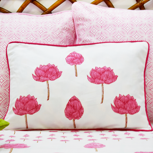 Kaviya Floral pyramid Accent Cushion Cover - 12" x 18"