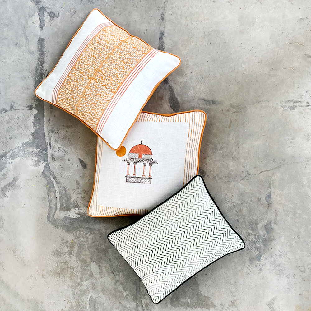 Evening In Jaipur Jaali Cushion Cover