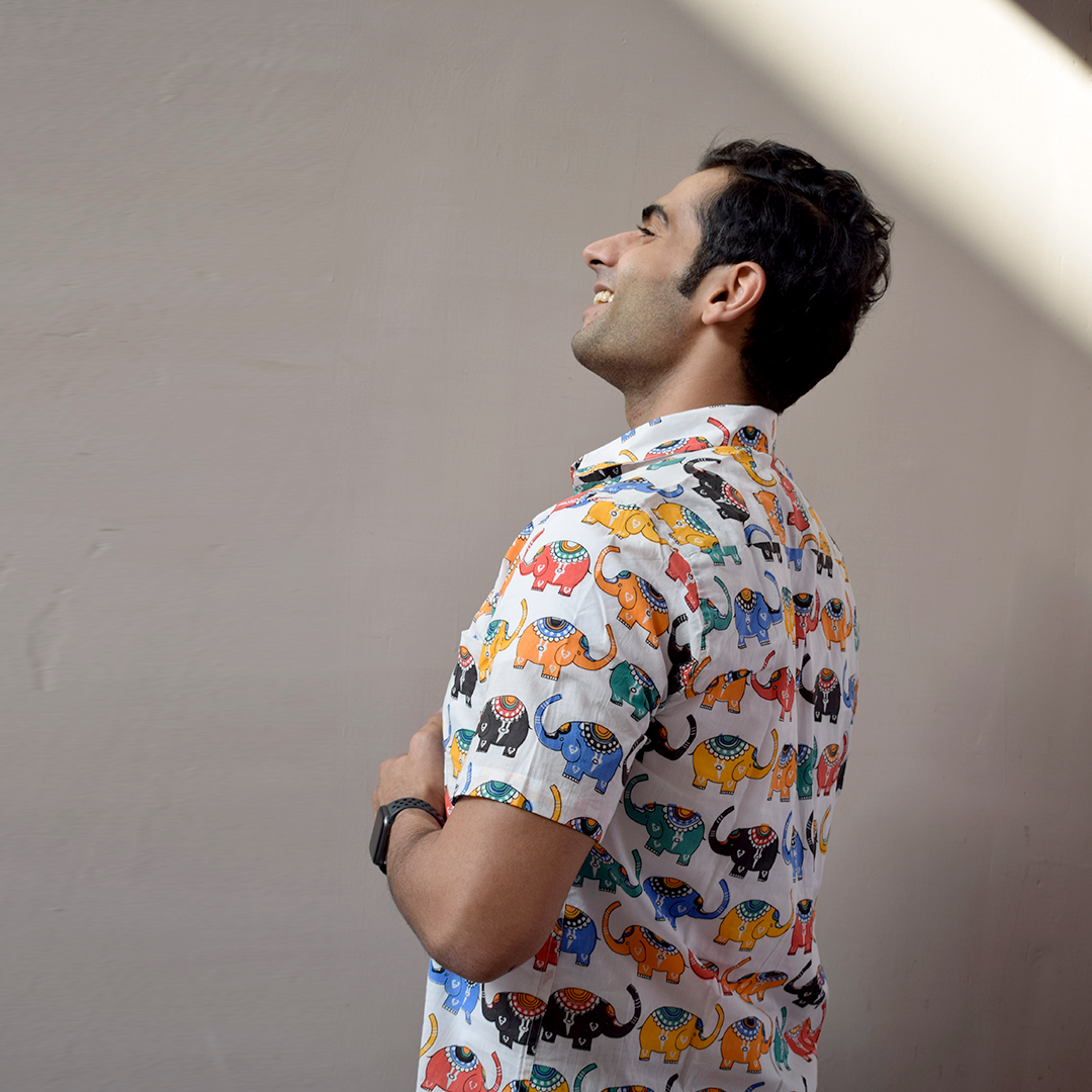 Saga Elephant Charm Cotton shirt