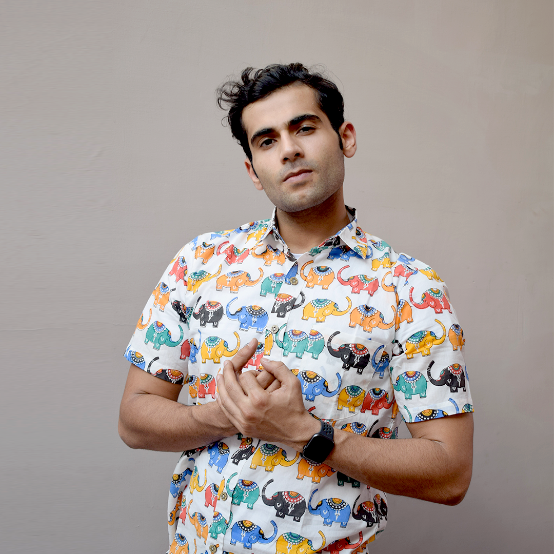 Saga Elephant Charm Cotton shirt