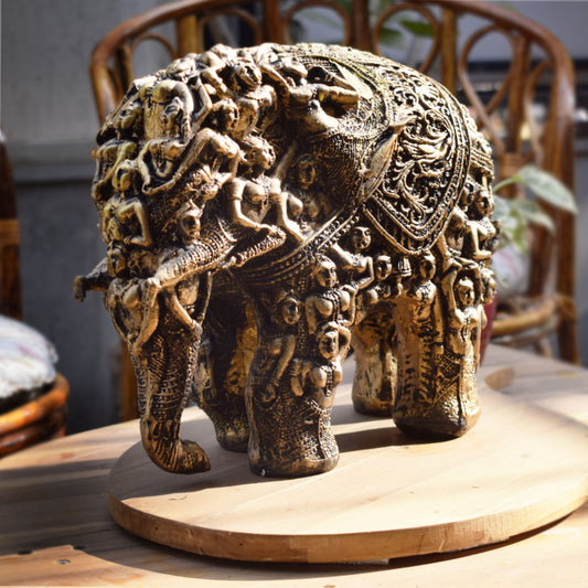 Allure- The Indian Majestic Saga Elephant Table Accent