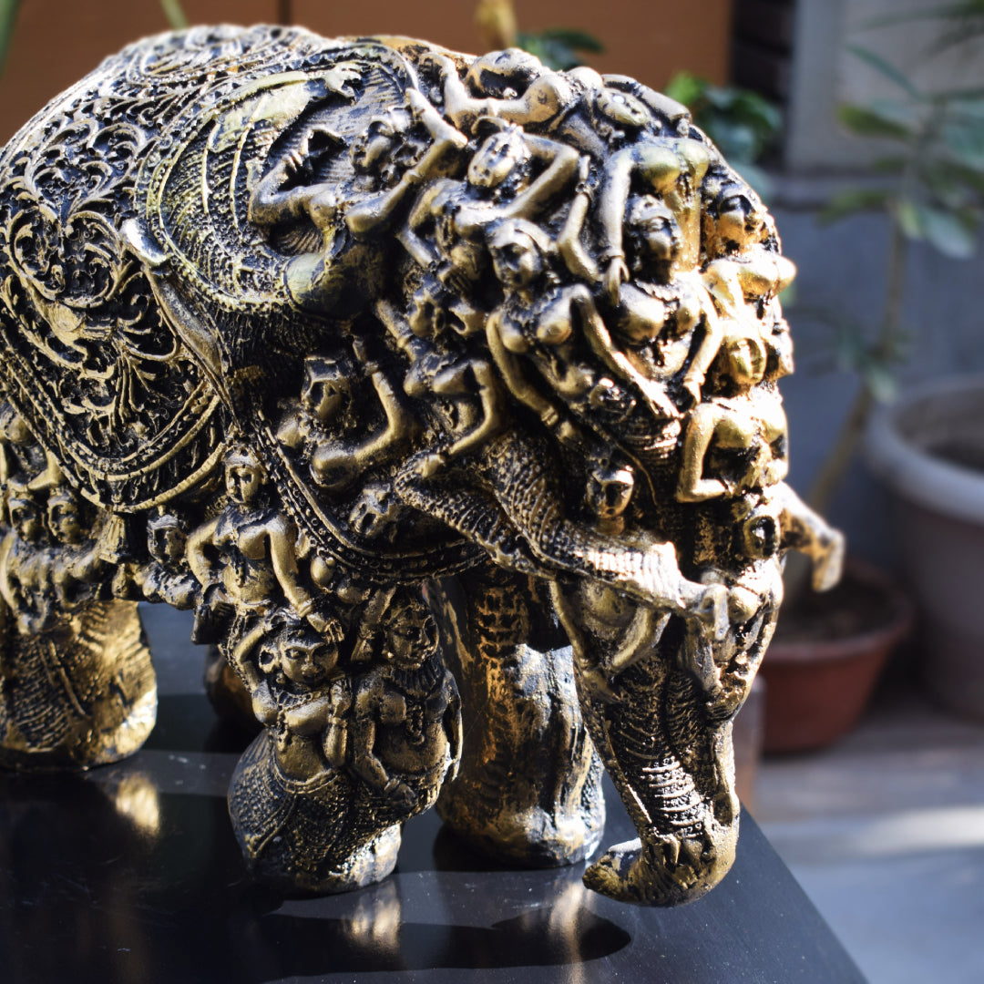 Allure- The Indian Majestic Saga Elephant Table Accent