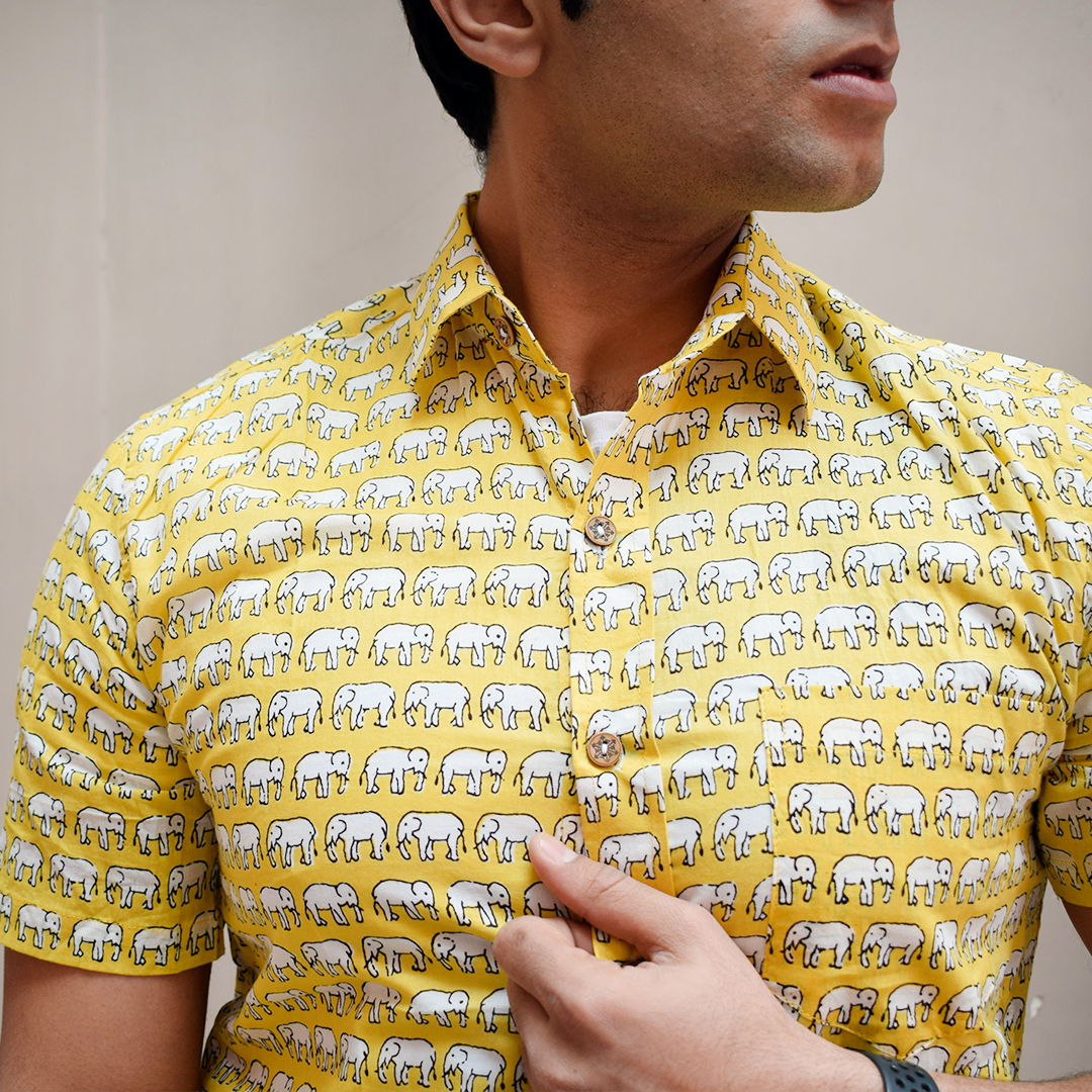 Saga Sunny Elephant Cotton shirt