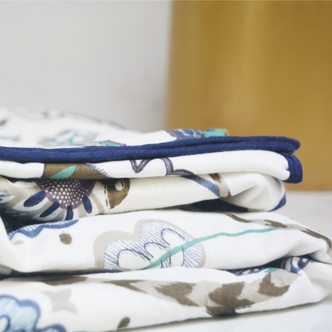 The Indigo Mist 6-piece All over printed Bedding Set