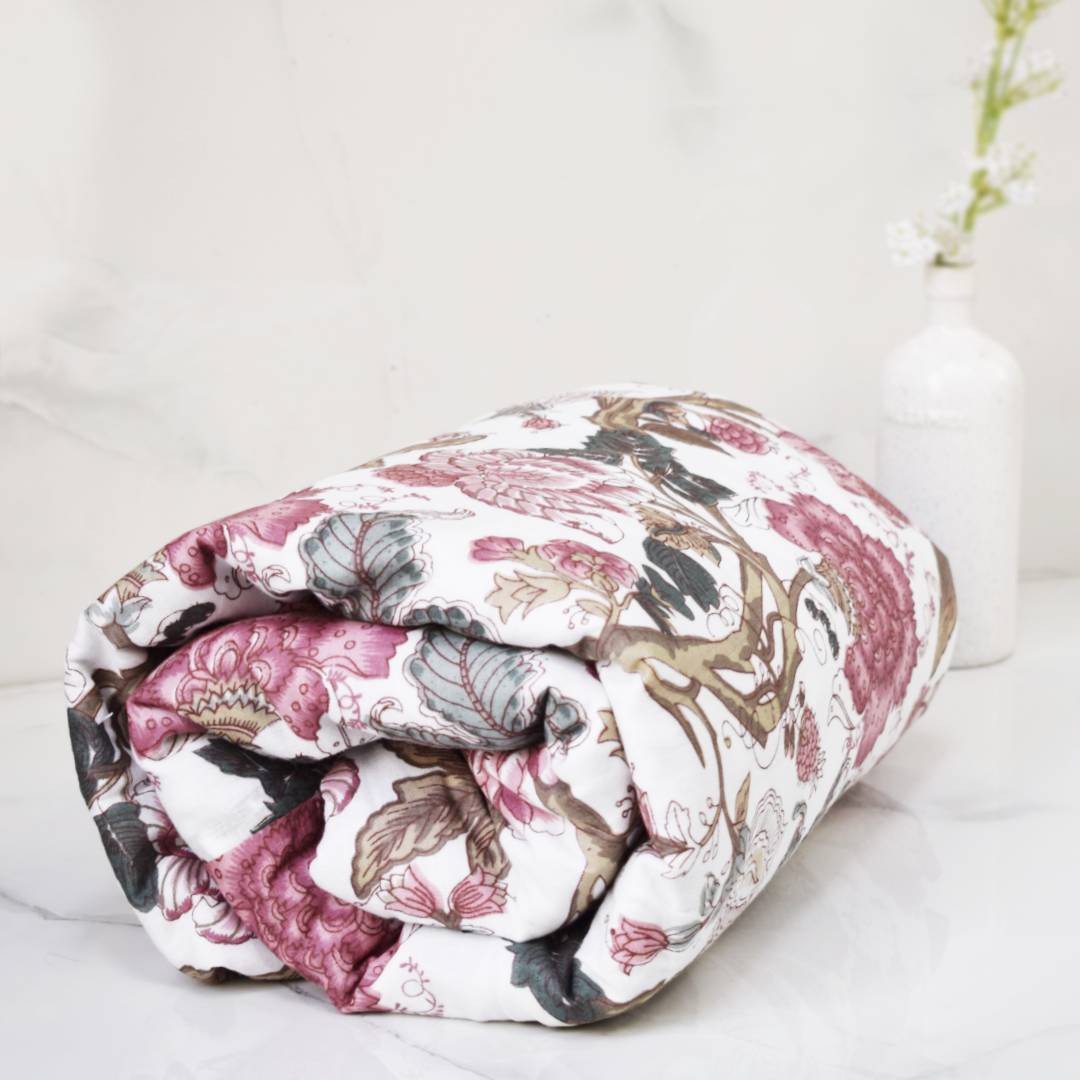 Roset Magic Vines Double Mulmul Dohar- Pink