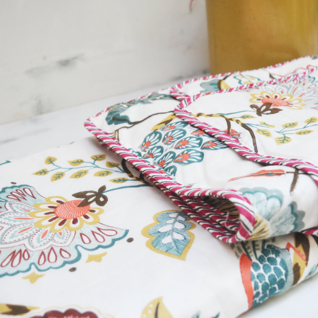 Pride of peacock All over Printed Double Reversible Dohar