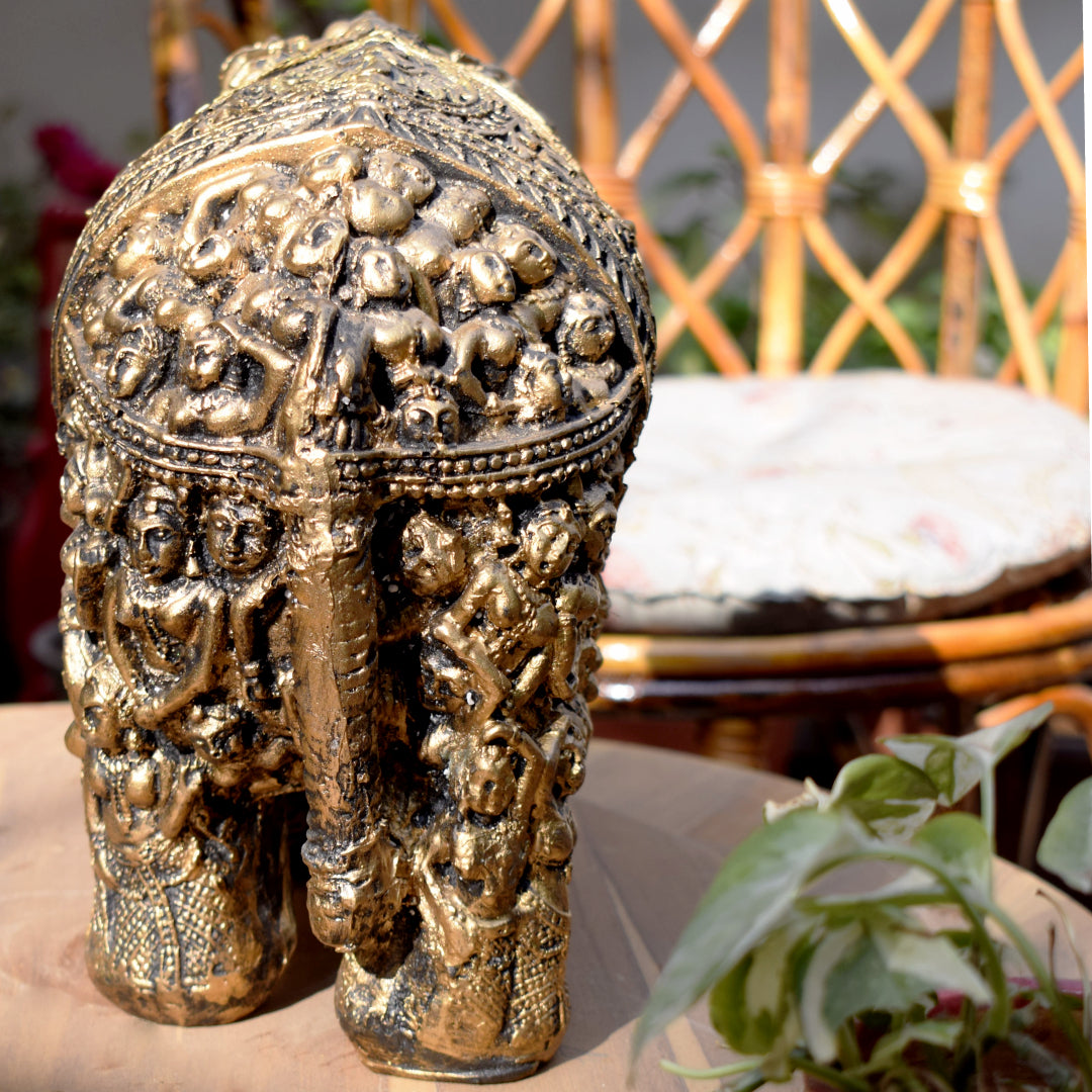 Allure- The Indian Majestic Saga Elephant Table Accent