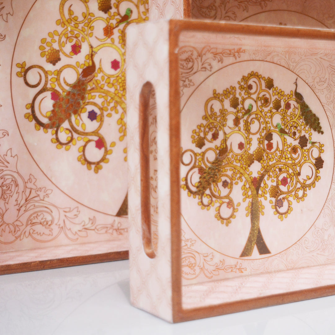 Tree of Life Serving tray set (Set of 3)