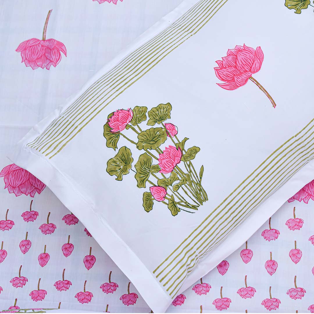 Kaviya Serenity All over Printed Kind Sized Bedsheet Set