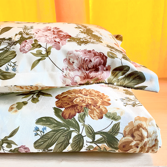 Floral bloom Bedsheet set- Sunny yellow