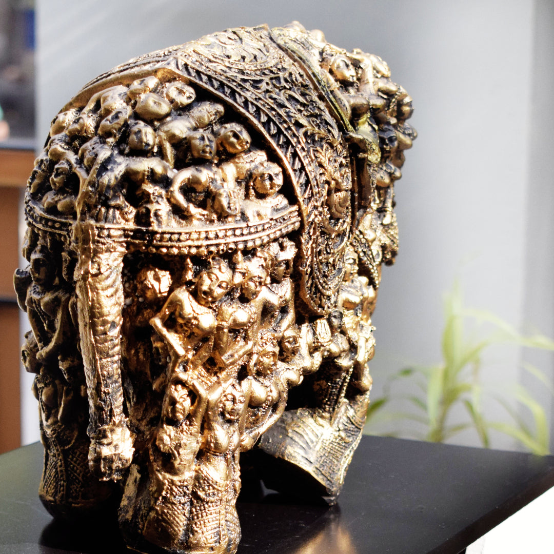 Allure- The Indian Majestic Saga Elephant Table Accent