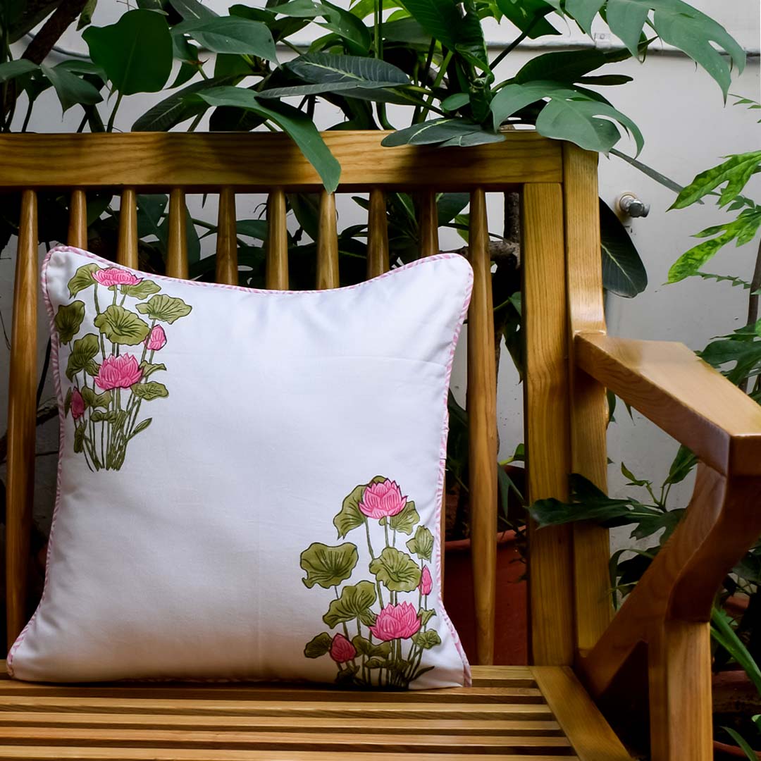 Kaviya Lotus Life Cushion Cover - 16" x 16"