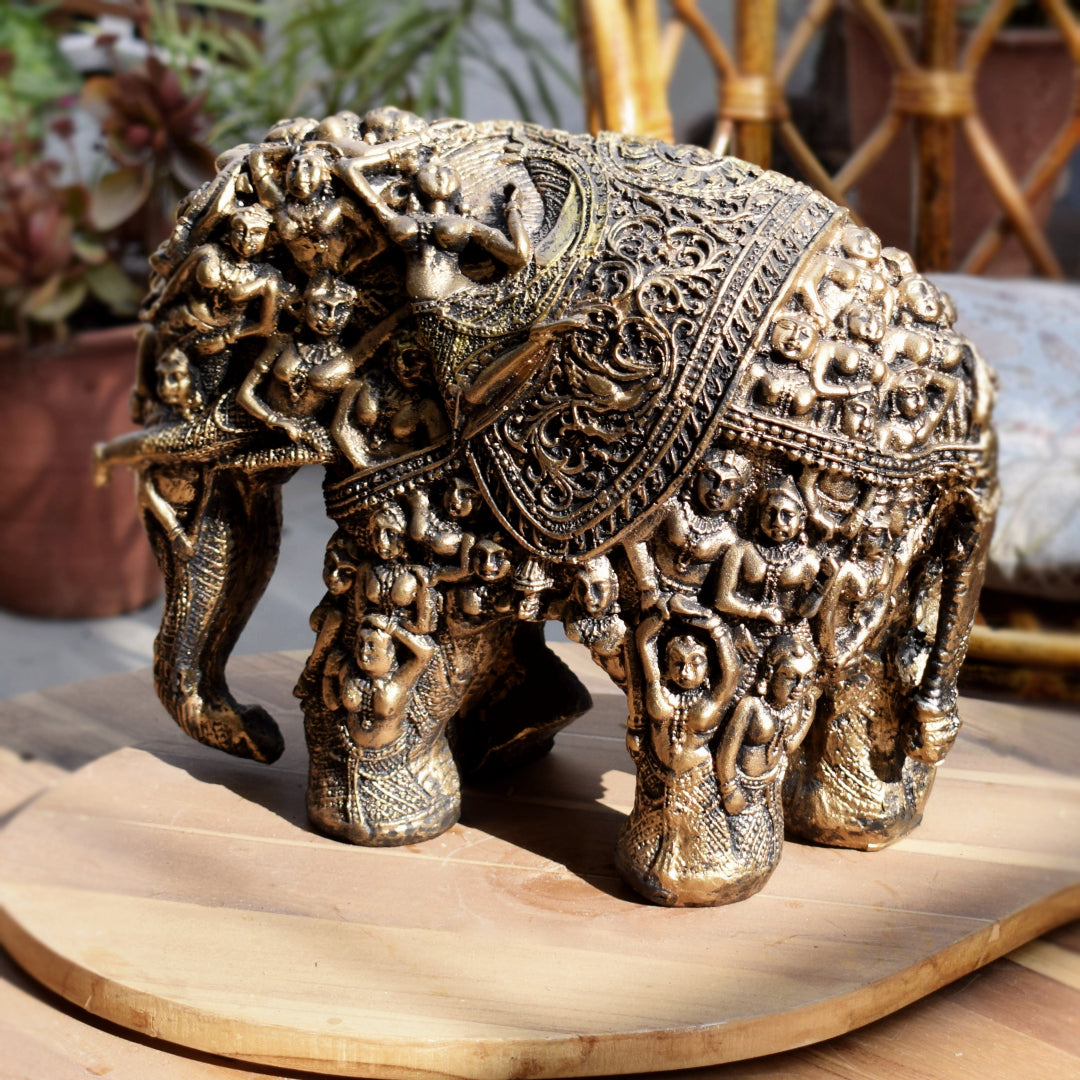 Allure- The Indian Majestic Saga Elephant Table Accent